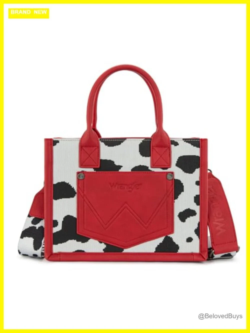 Vegan Leather Cow Print Tote Satchel with Fringe Tassels